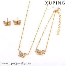 62538-Xuping Charm Ladies Newest style 3-Piece Butterfly Jewelry Set